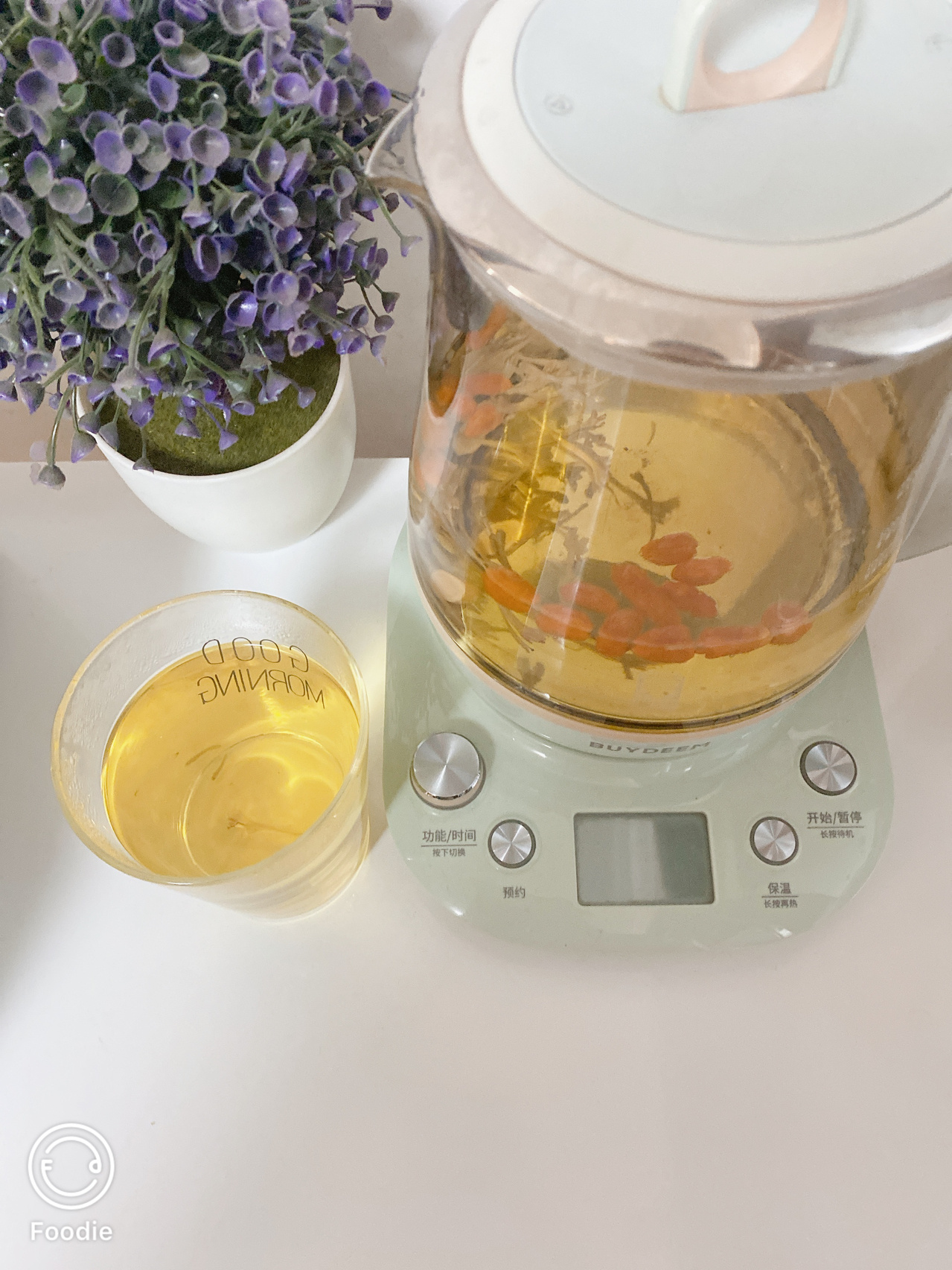 以草木養心 一壺金銀花枸杞黃芪茶的簡約與溫情